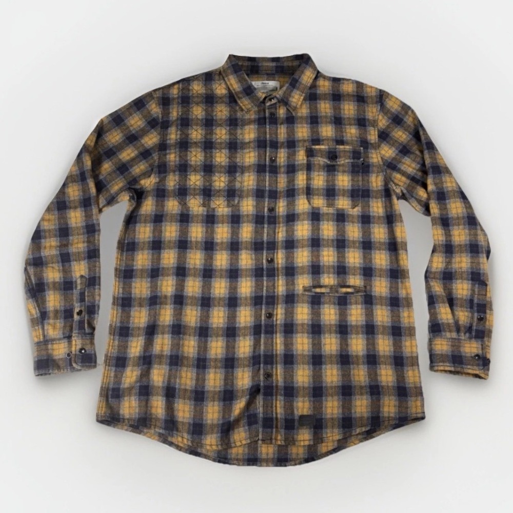 ORISUE Mens Plaid Flannel Shirt Triple Large 2XL Long‎ Sleeve Button Up Shooting